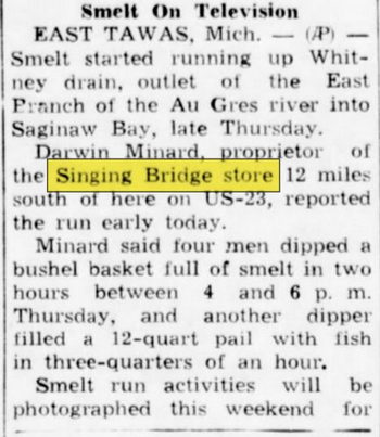 Singing Bridge Store and Station - Apr 13 1951 Smelt On Tv